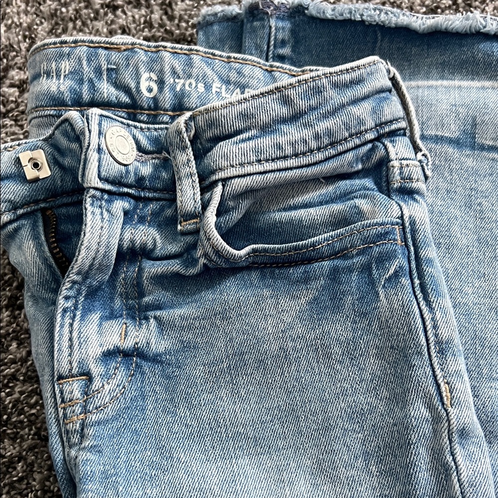 Girls Gap 70s Blue Flare Jeans